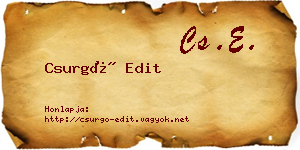 Csurgó Edit névjegykártya